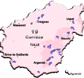 Préfectures & Chefs-lieux du Département de la Corrèze dans la Réhion Limousin