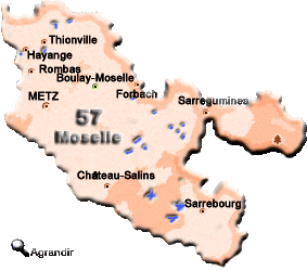 Préfectures & Chefs-lieux du Département de la Moselle dans la Région Lorraine