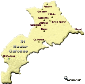 Préfectures & Chefs-lieux du Département de la Haute-Garonne dans la Région Midi-Pyrénées