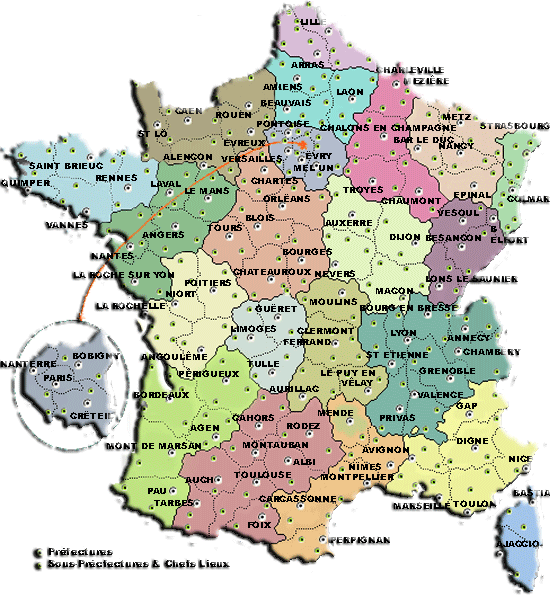 Préfectures & Chefs-Lieux de France