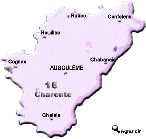 Préfectures & Chefs-lieux du Département de la Charente dans la Région Poitou-Charentes
